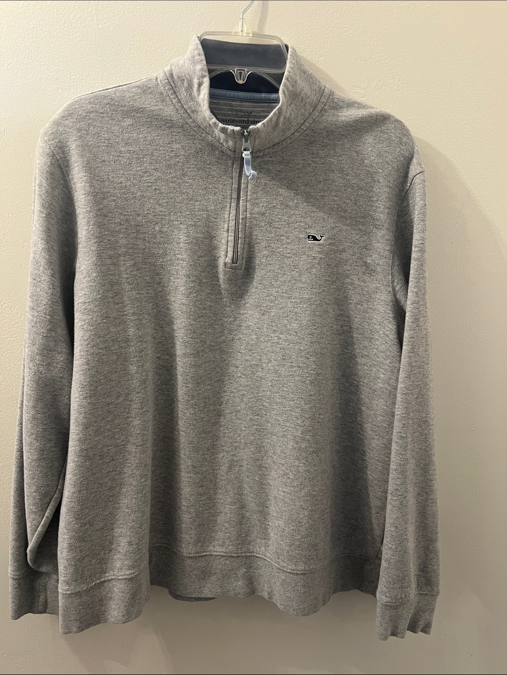 Vineyard Vines Men's Light Gray Half-Zip Pullover